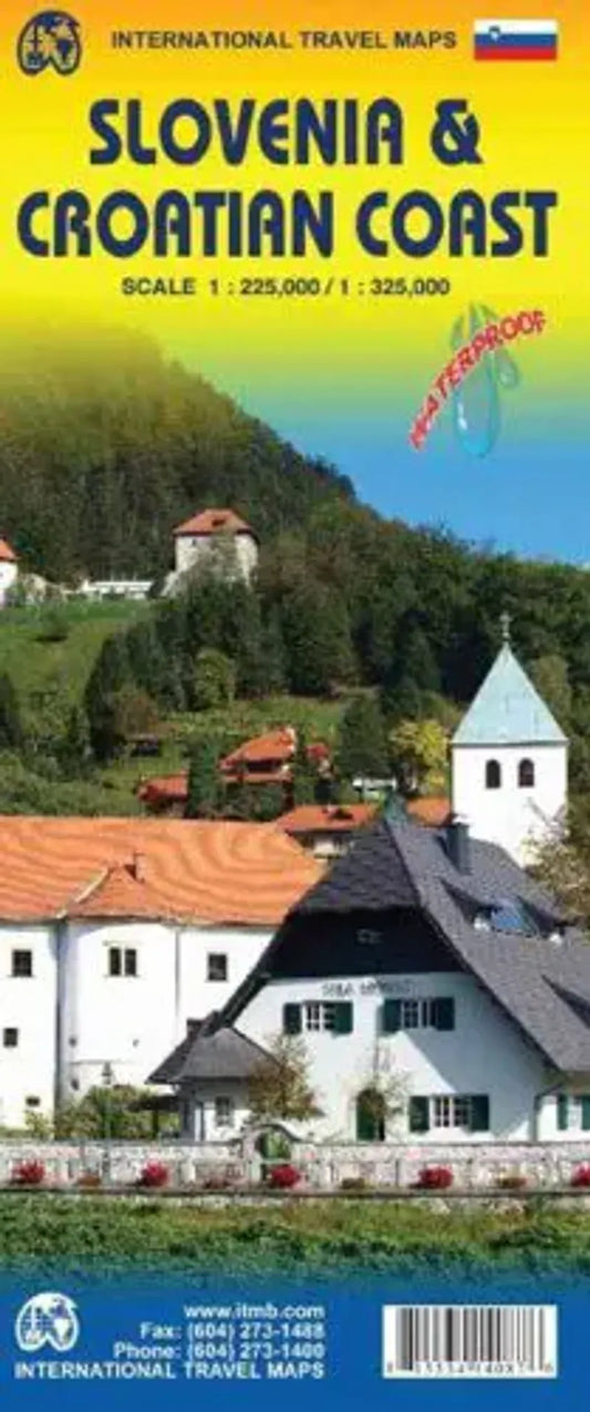 Slovenia & Croatia Coast Travel Map