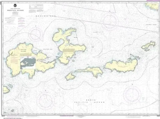 Nautical Chart 16531, Krenitzin Islands, Aleutians