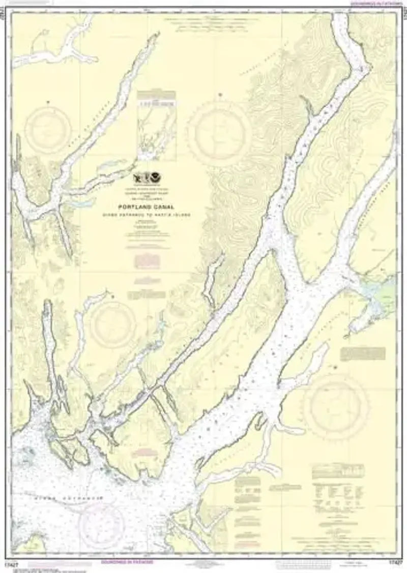 Nautical Chart 17427, Portland Canal, Dixon Entrance to Hattie Island