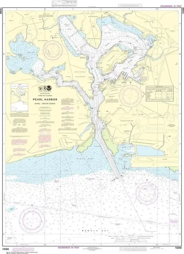 Nautical Chart 19366 - Pearl Harbor