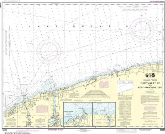 Nautical Chart 14806 (Lake Ontario) Thirtymile Point to Port Dalhousie