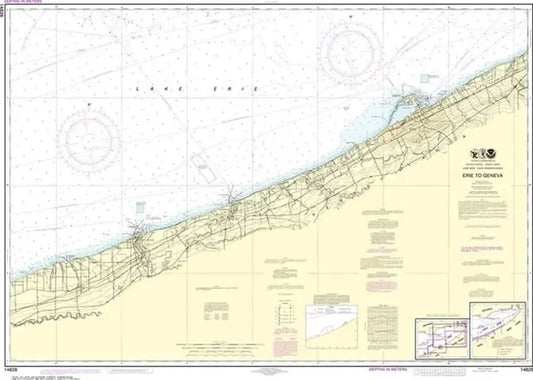 Nautical Chart 14828 (Lake Erie) Erie to Geneva
