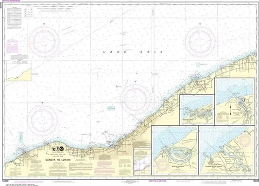 Nautical Chart 14829 (Lake Erie) Geneva to Lorain