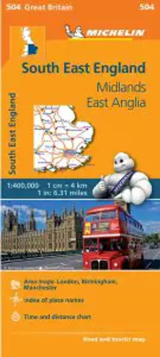 SE England, Midlands Travel Map