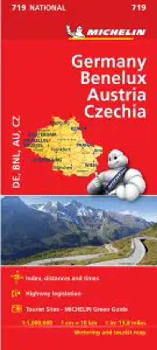 Germany Benelux Austria & Czech Republic Road Map