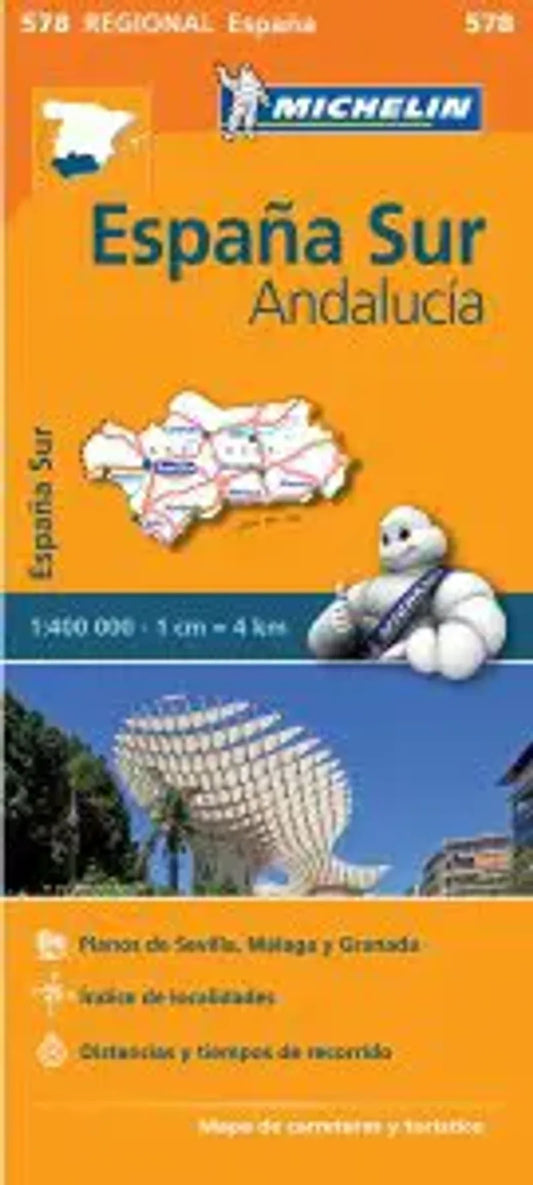 Spain South Map Andalucia