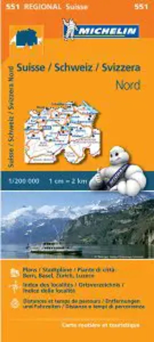 Switzerland North Travel Map