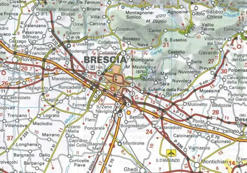 Italy - Northwest Region Travel Map