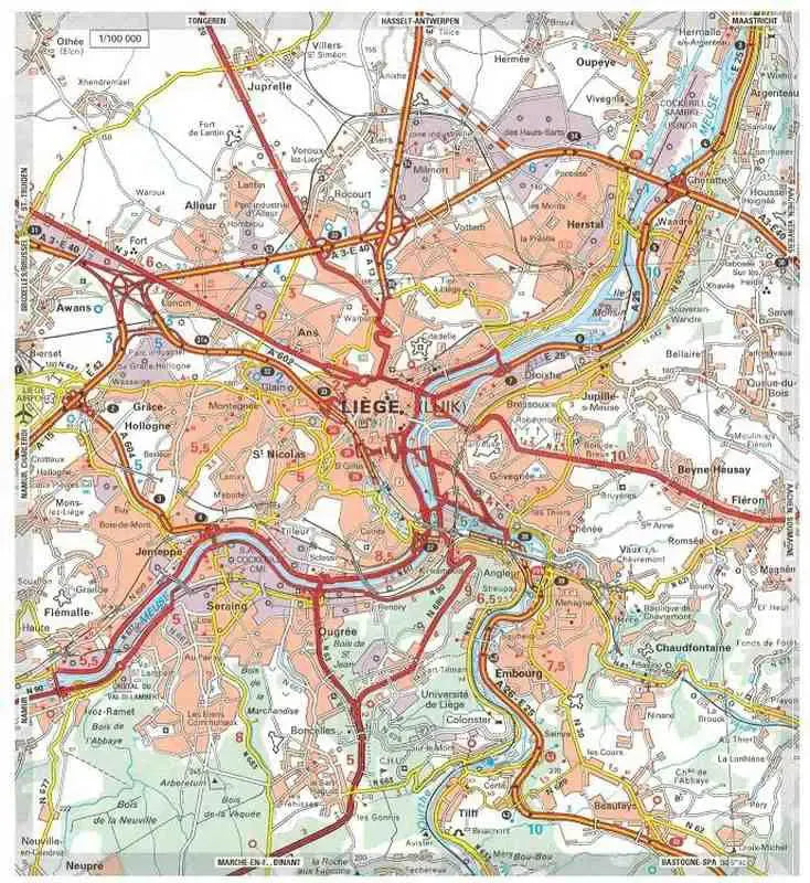 Belgium Luxembourg Travel Map
