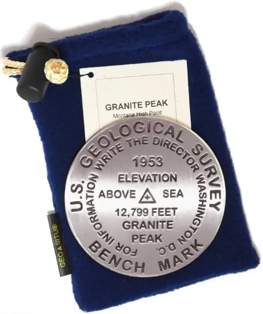 Granite Peak Bench Mark Medallion