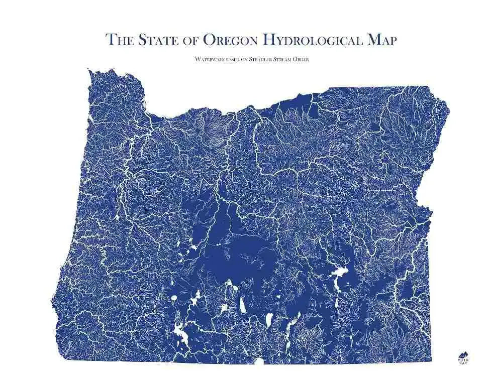Oregon Hydrological Map