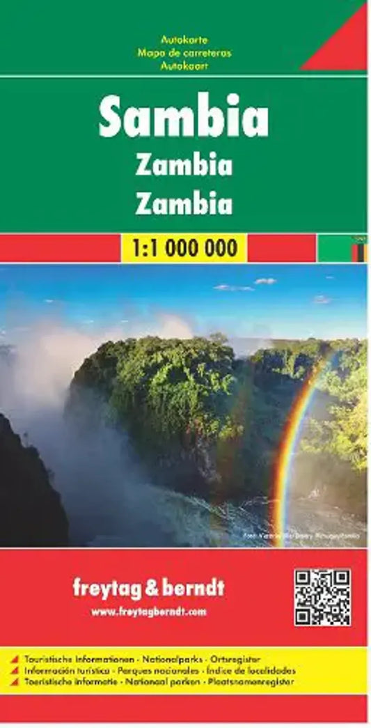 Zambia Travel Map l Freytag & Berndt