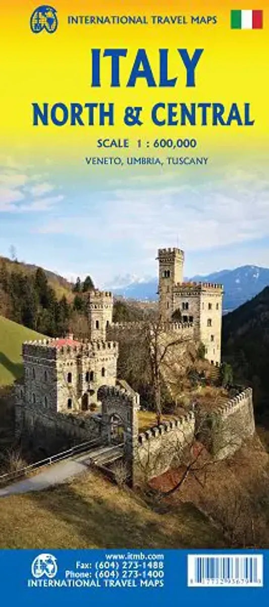 Italy North & Central Travel Map