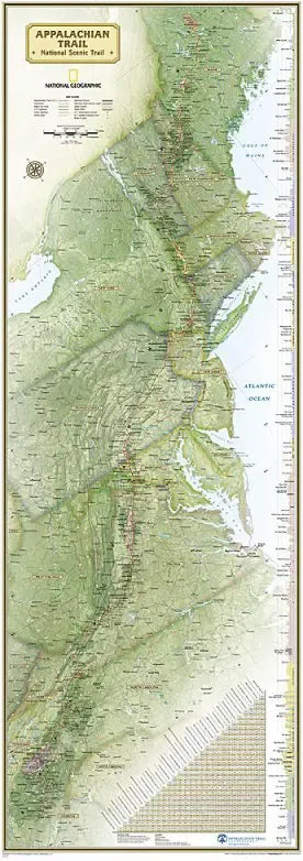 Appalachian Trail Wall Map by National Geographic