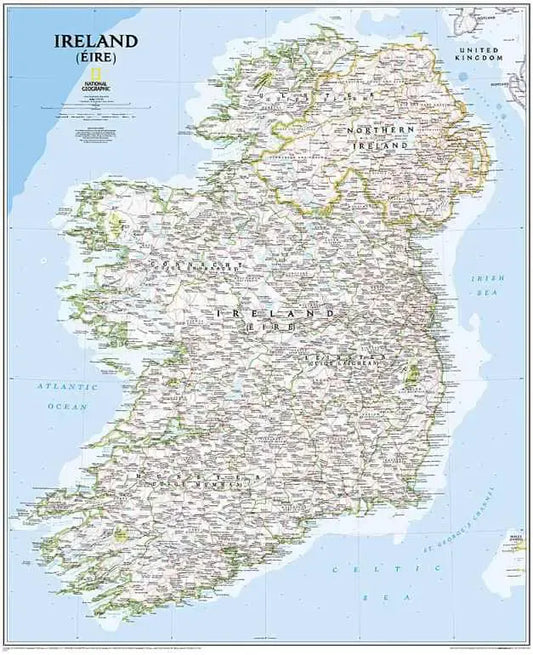 Ireland Wall Map by National Geographic