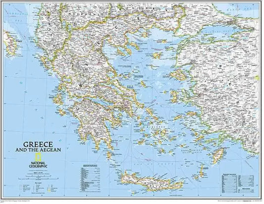 Greece Wall Map by National Geographic