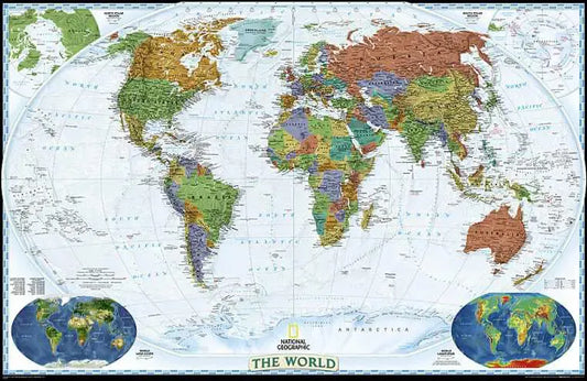 Political World Map - Decorator Style by National Geographic