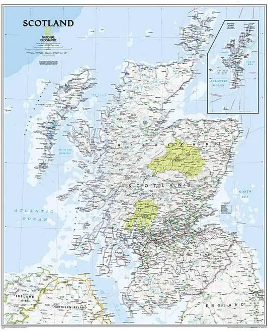 Scotland Map by National Geographic