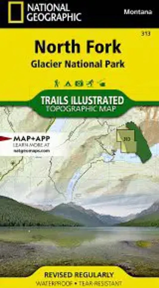 Glacier NP - North Fork Trail Map