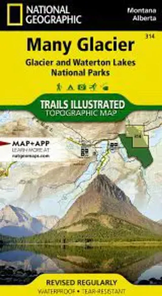 Glacier NP - Many Glacier Trail Map