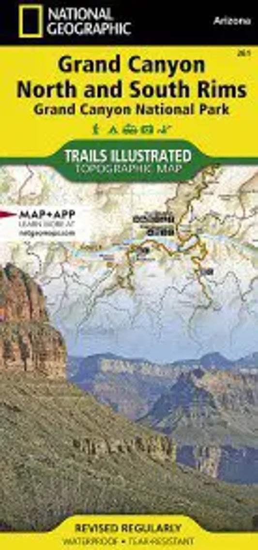 Grand Canyon National Park Bright Angel Canyon Map