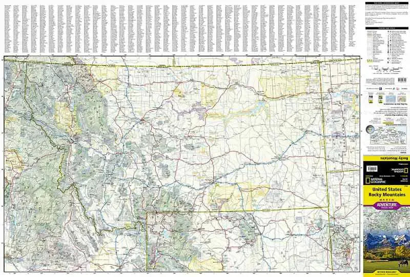 United States Rocky Mountains Travel Map