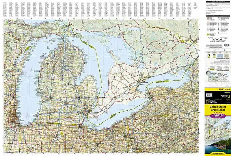 United States Great Lakes Travel Map