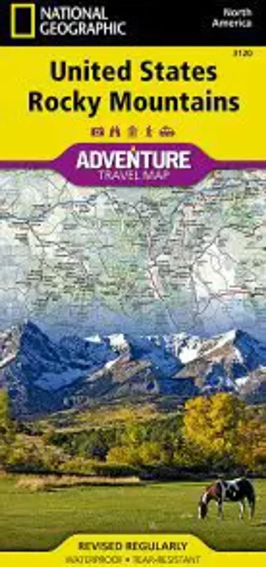United States Rocky Mountains Travel Map