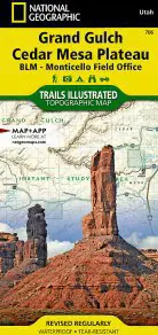 Grand Gulch Cedar Mesa Plateau BLM Land Map