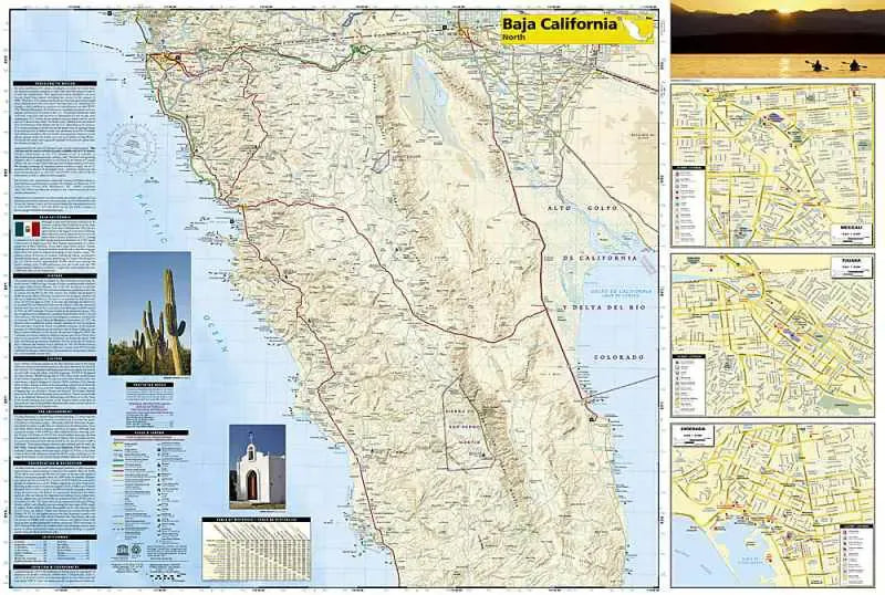 Baja California North Travel Map