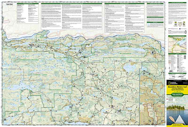 Boundary Waters Wilderness Area East Canoe Map