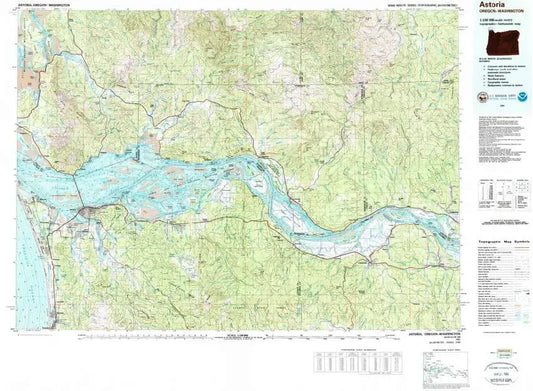 Astoria USGS 1:100K Topo Map