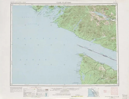 Cape Flattery 1:250K USGS Topo Map