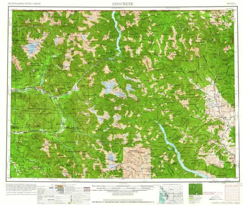 Concrete 1:250K USGS Topo Map
