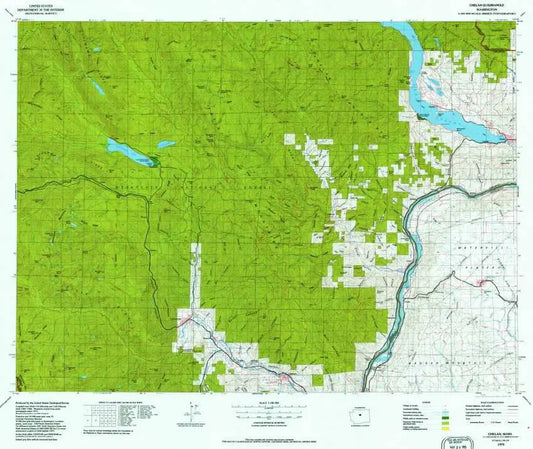 Chelan USGS 1:100K Topo Map