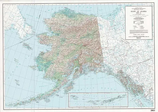 Alaska Shaded Relief Map