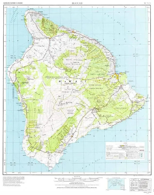 Big Island of Hawaii Topographic Map