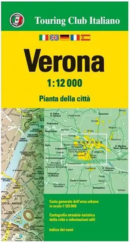 Verona City Street Map l Touring Club of Italy
