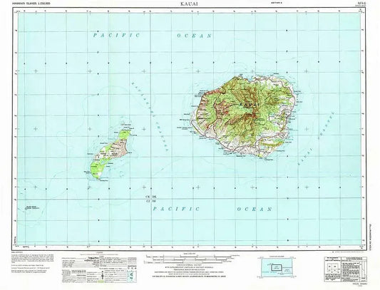 Kauai Topographic Map
