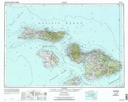 Maui & Molokai Topographic Map