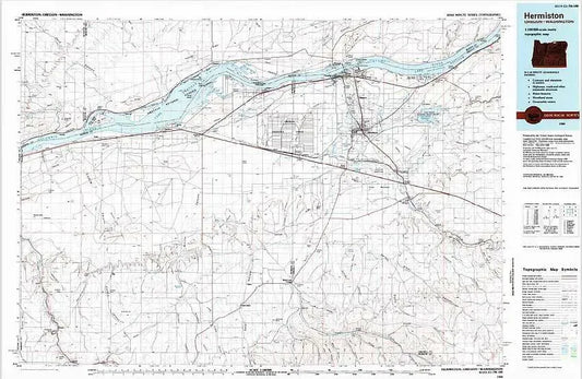 Hermiston USGS 1:100K Topo Map