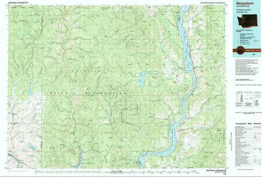 Nespelem USGS 1:100K Topo Map