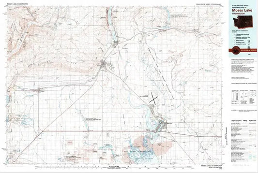 Moses Lake USGS 1:100K Topo Map