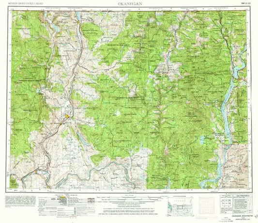 Okanogan 1:250K USGS Topo Map