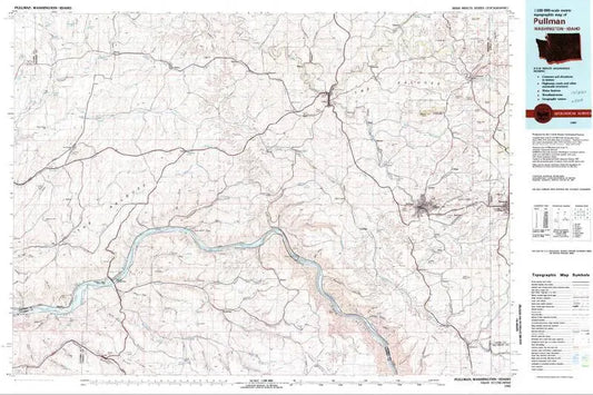 Pullman USGS 1:100K Topo Map