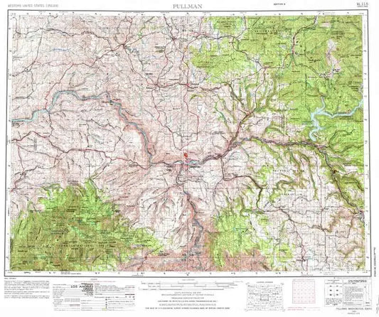 Pullman 1:250K USGS Topo Map