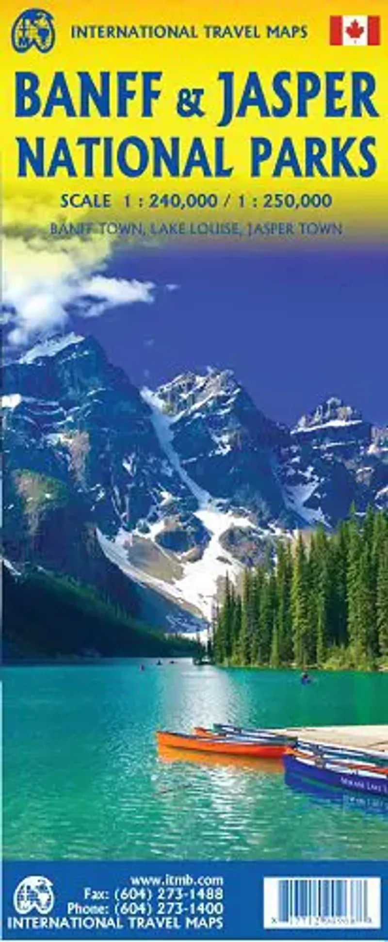 Banff and Jasper National Parks Travel Map
