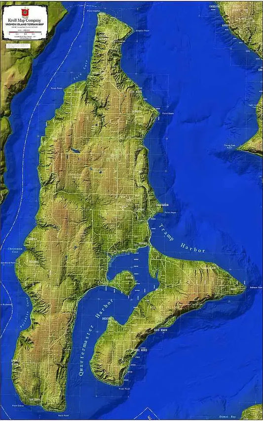 Vashon Island Terrain Map