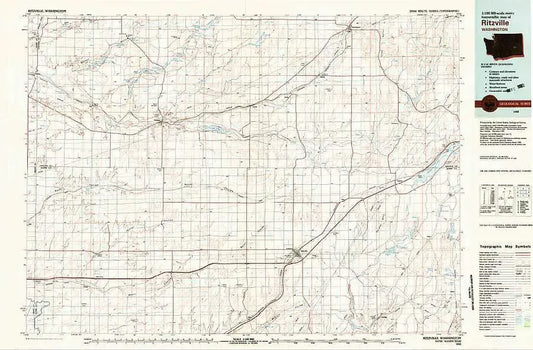 Ritzville USGS 1:100K Topo Map