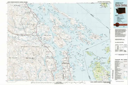 Roche Harbor USGS 1:100K Topo Map